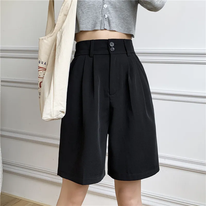 Women's suit straight five-point pants