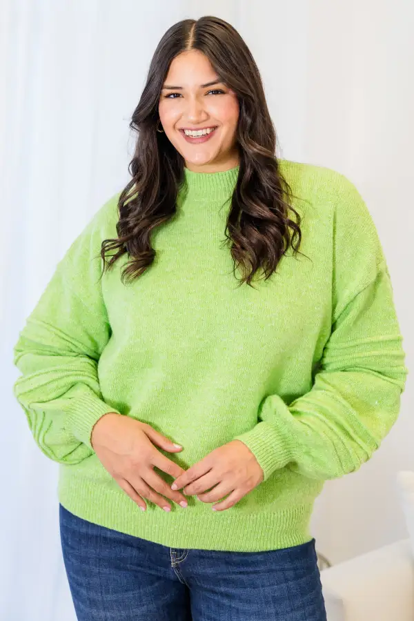 Cloudy Comfort Sweater, Green