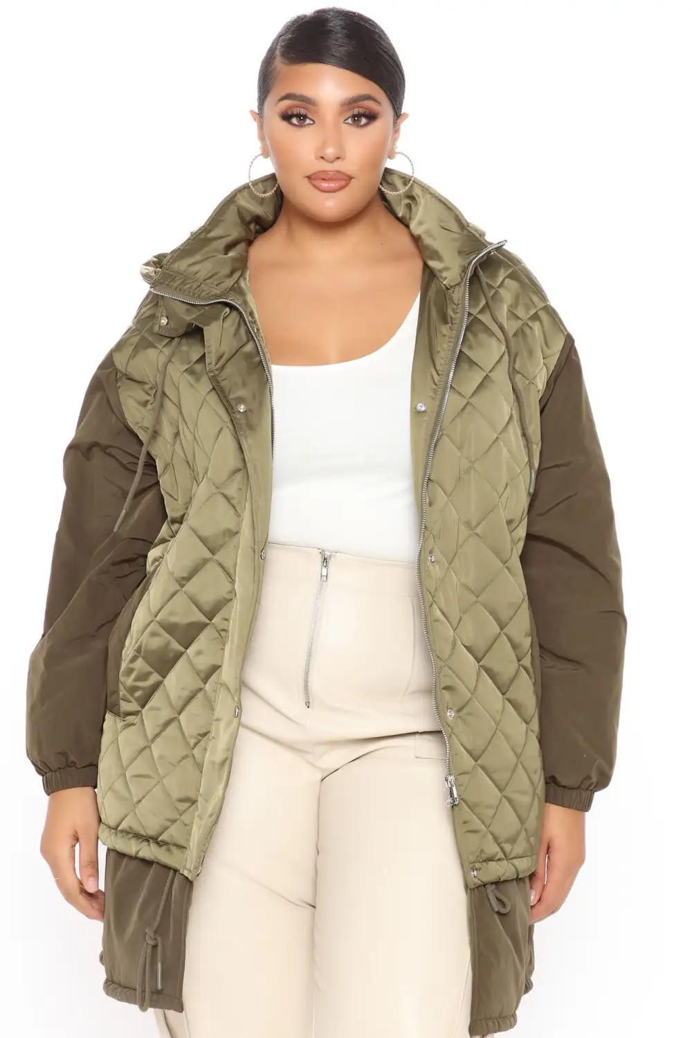 In The Streets Puffer Jacket - Olive