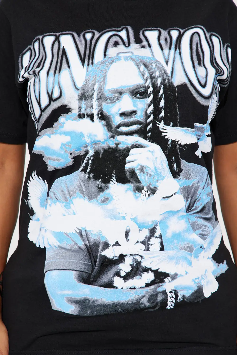 King Von Doves Graphic Tee - Black