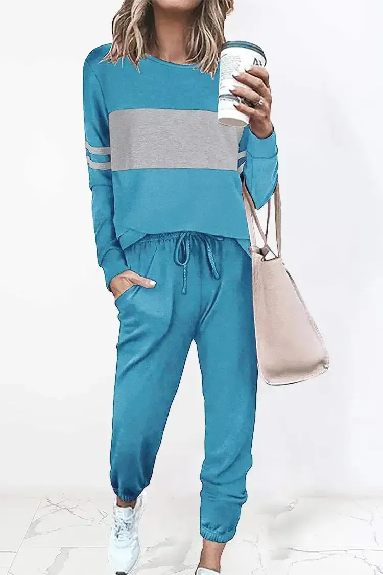 Women 2 Piece Long Sleeve Tracksuit with Long Pants
