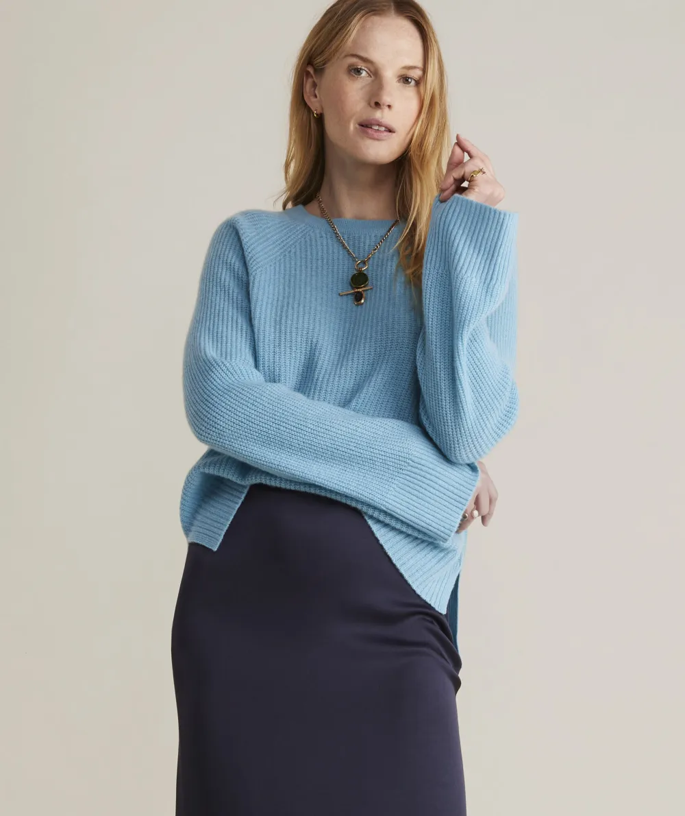 Seaspun Cashmere Ribbed Crewneck Sweater