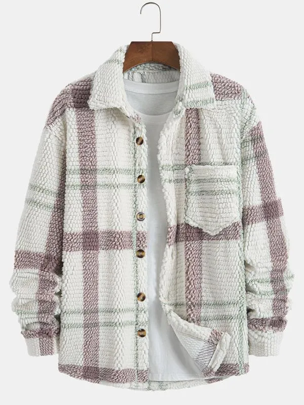 Men's Plaid Print Jacket