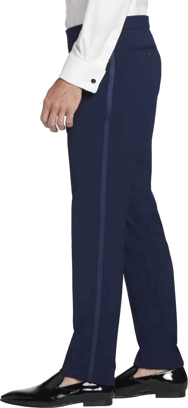 Tommy Hilfiger Slim Fit Wool Blend Tuxedo Pants
