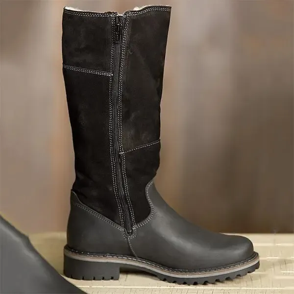 *Warm Ladies High Snow Shoes Leather Martin Boots