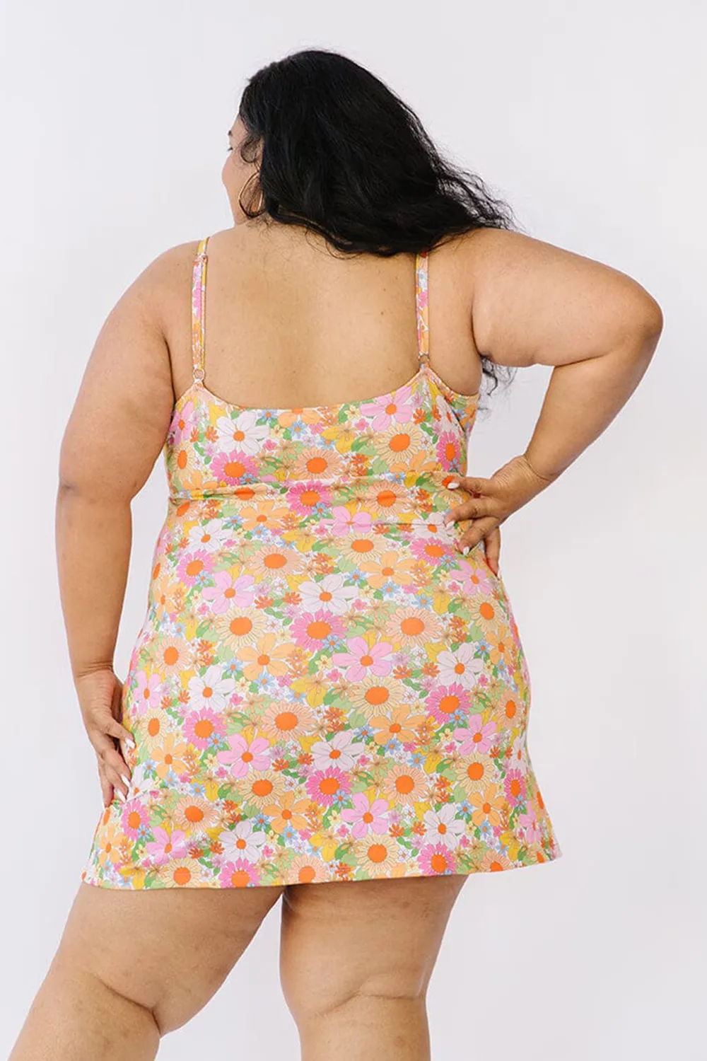 printed swimsuit dress