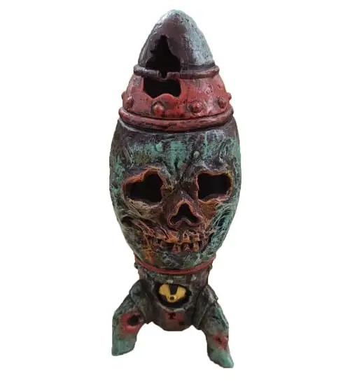 Garden Halloween Skeleton Bomb The Skull Bomb Nuclear Warhead Resin Decorative Crafts Ornament