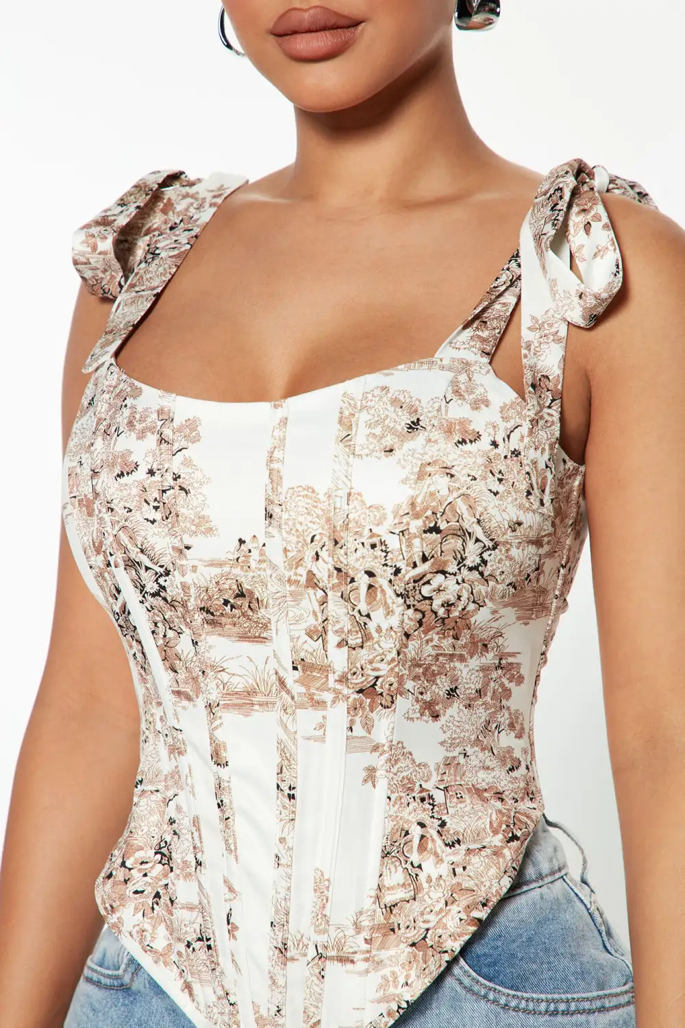Something Special Corset Top - Ivory/combo