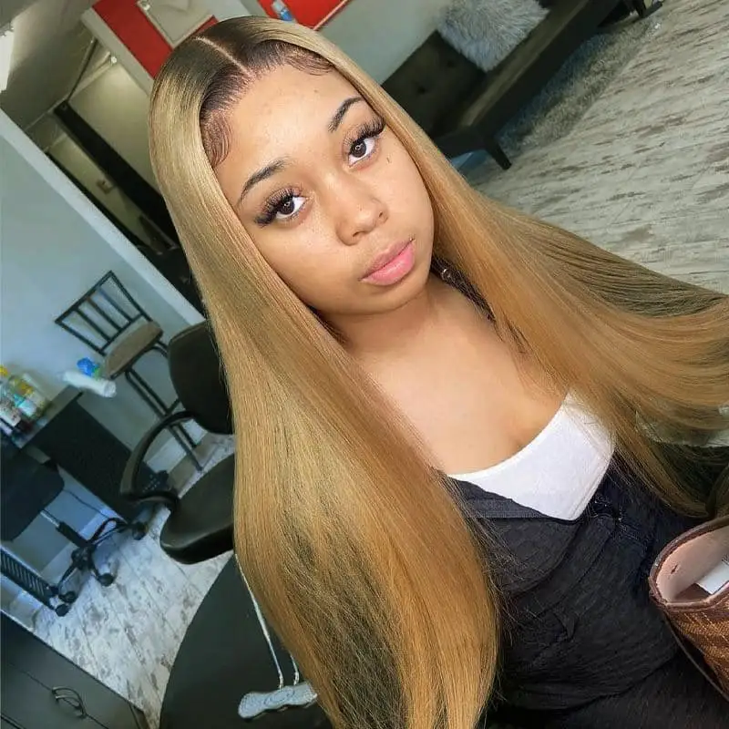 T1B/27 Ombre Transparent Lace Wig 100% Virgin Human Hair