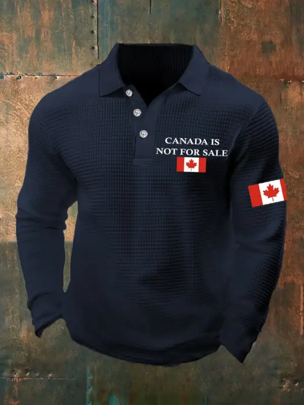 Men's Canada Is Not For Sale Printed Polo Shirt