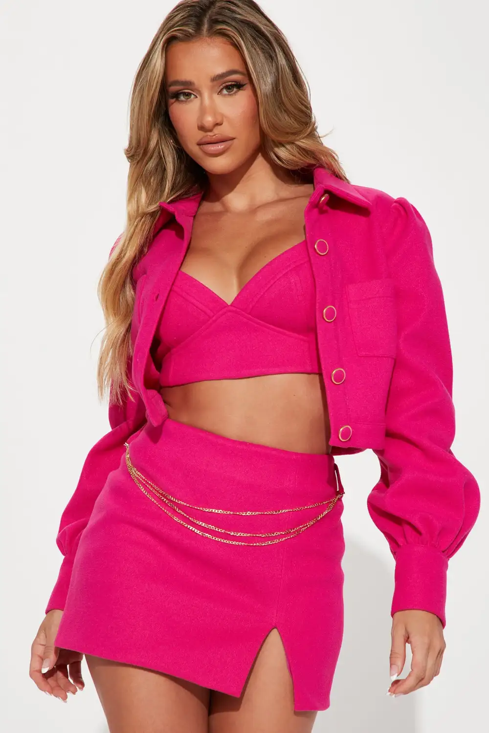 Lilly 3 Piece Skirt Set - Pink
