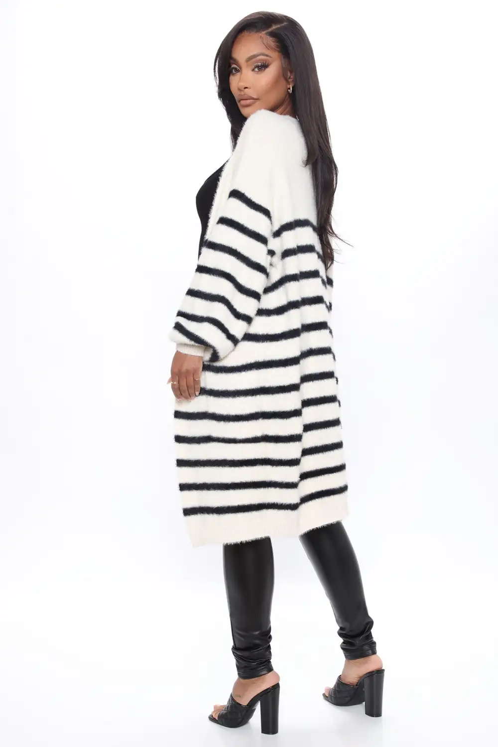 Feelin' Fine Striped Cardigan - Cream/combo