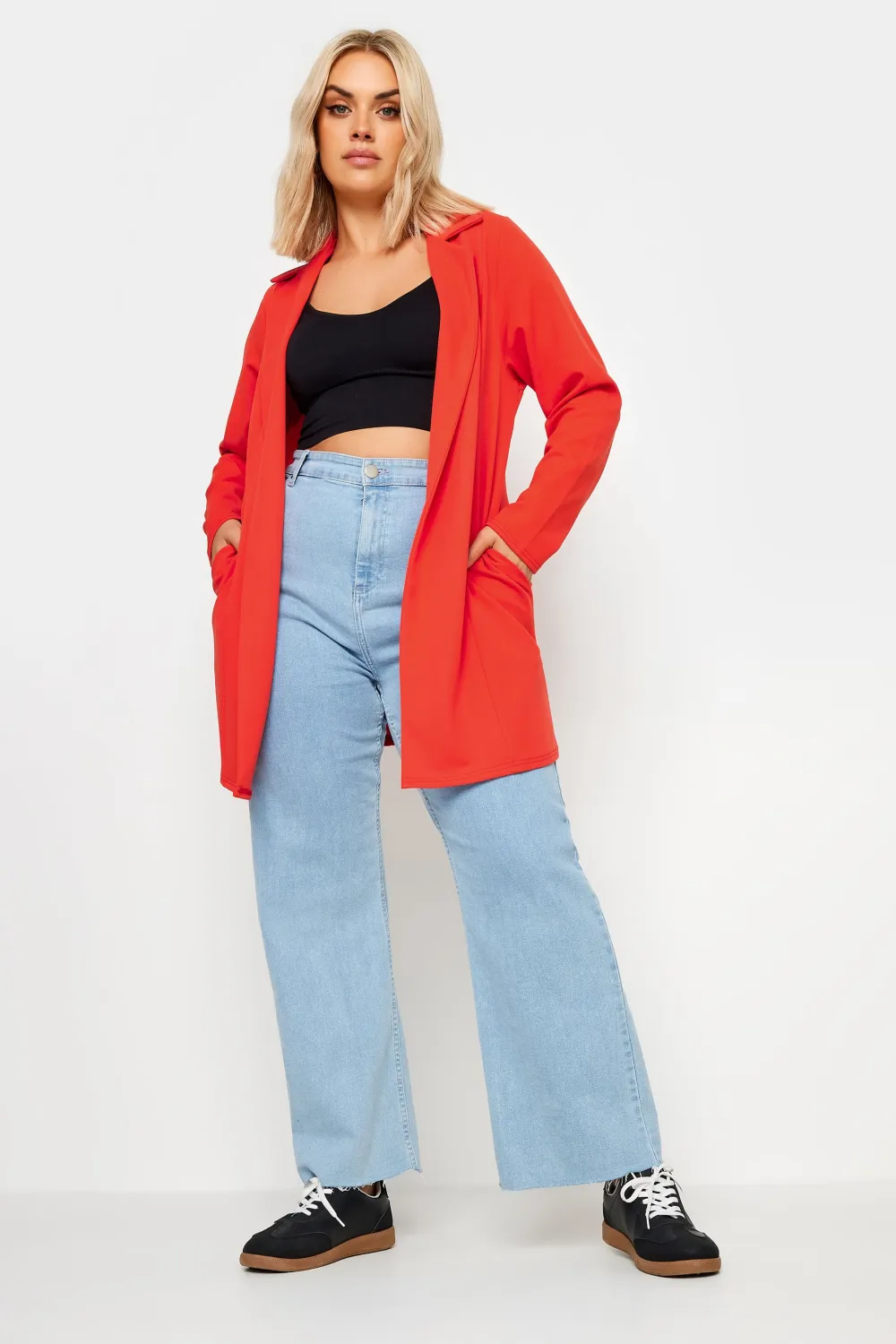 YOURS Curve Lime Green Scuba Blazer