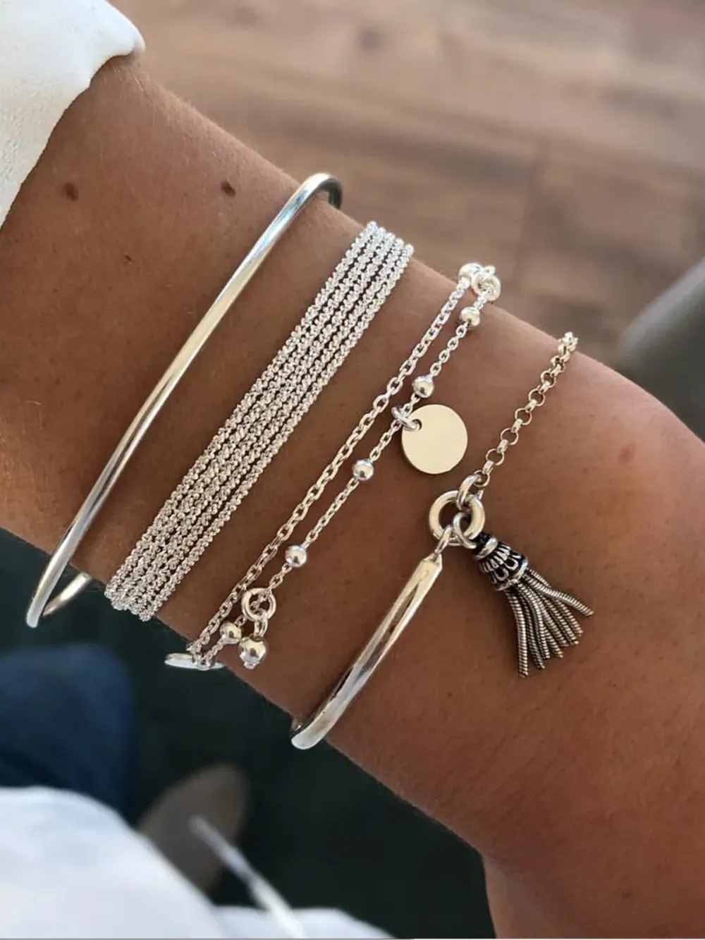 Casual Alloy Bracelets Set