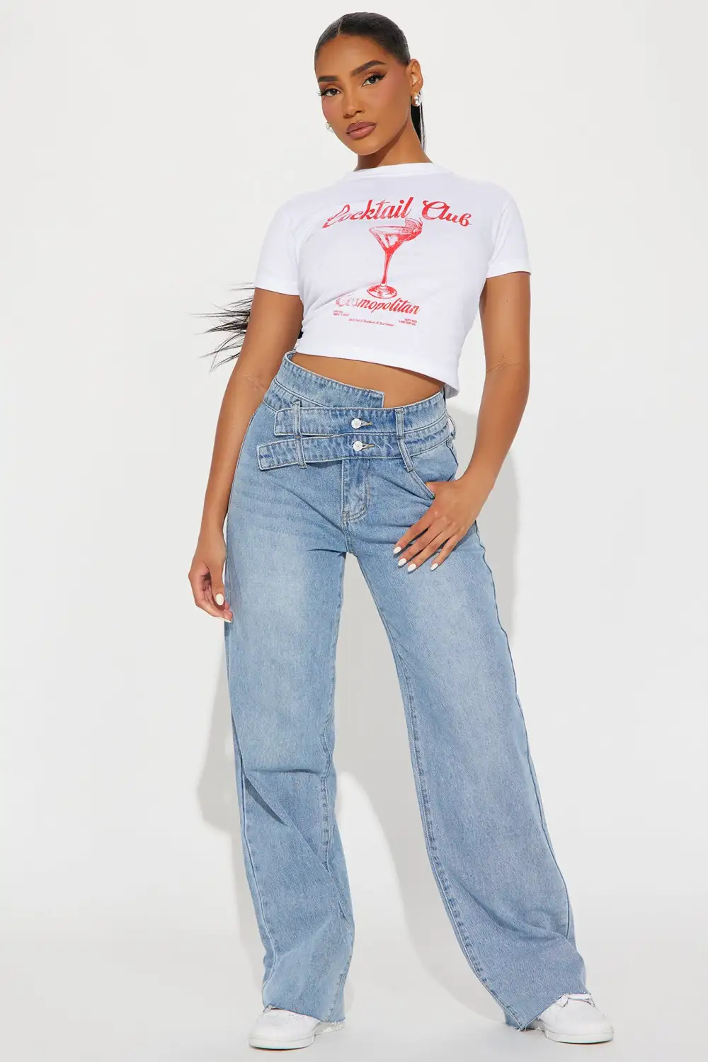 Cocktail Club Fitted Tee - White