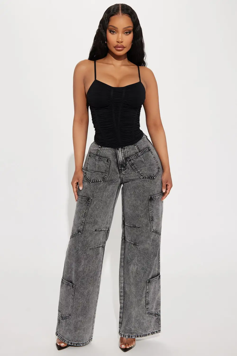 As Good As It Gets Ruched Top - Black