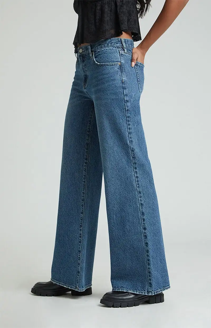 PacSun Lena Low Rise Super Baggy Jeans Dark Indigo