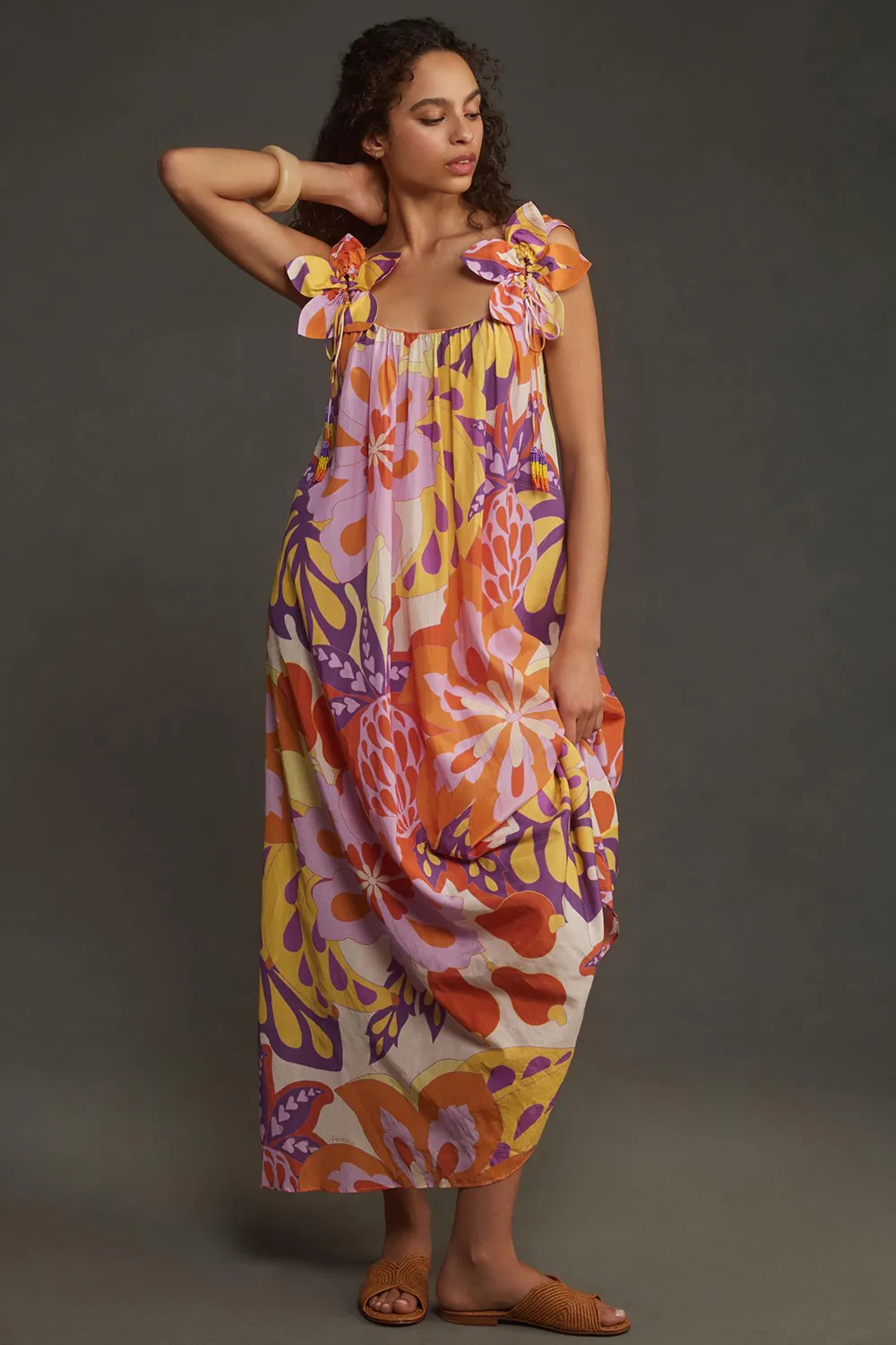 Floral Sleeveless Maxi Dress