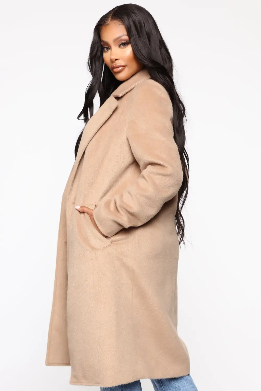 It's A Long Story Coat - Taupe