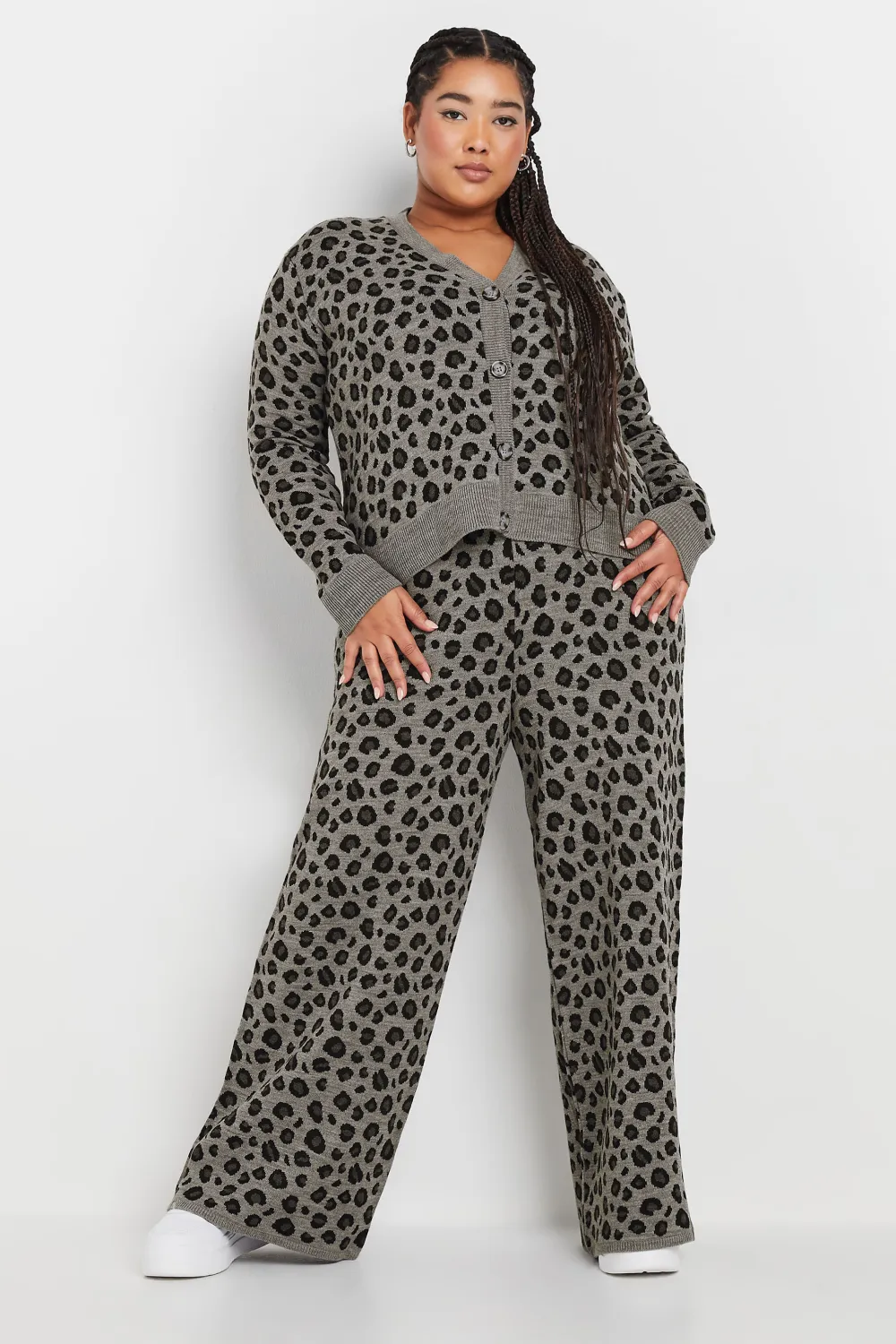 LIMITED COLLECTION Curve Blue Snowflake Knitted Cardigan