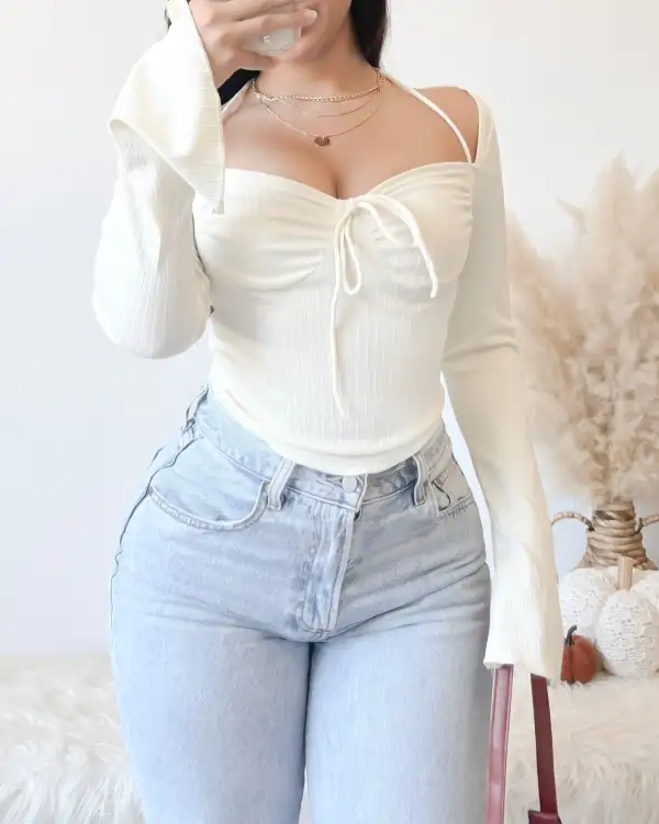 CLAIRE OFF SHOULDER LONG SLEEVE TOP