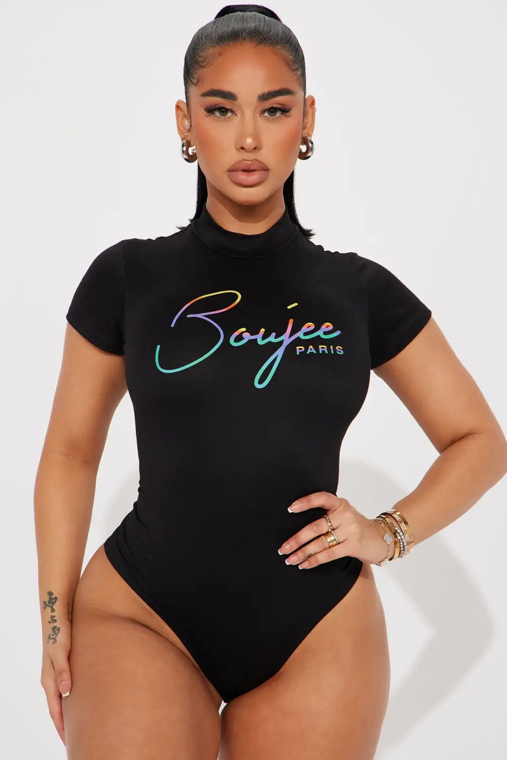 Boujee In Paris Bodysuit - Black