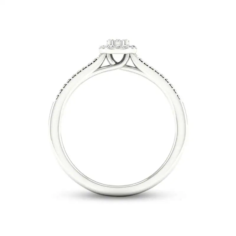 Diamond Promise Ring 1/20 ct tw Round-cut Sterling Silver