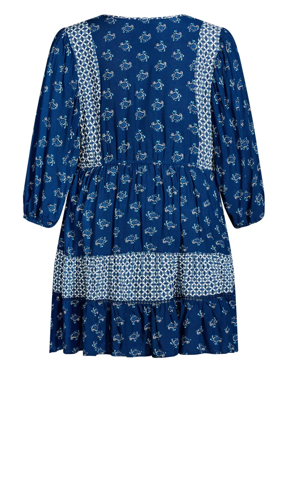 Evans Navy Blue Floral Tunic Smock Dress