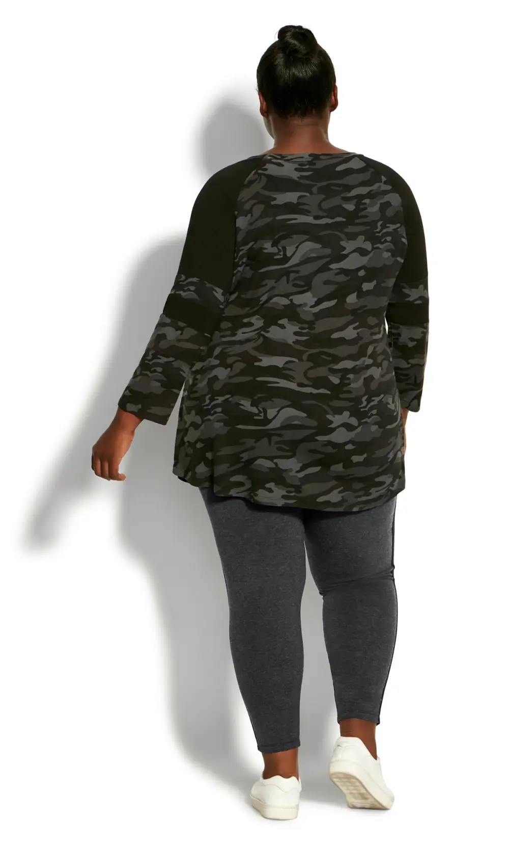 Evans Grey Stripe Legging