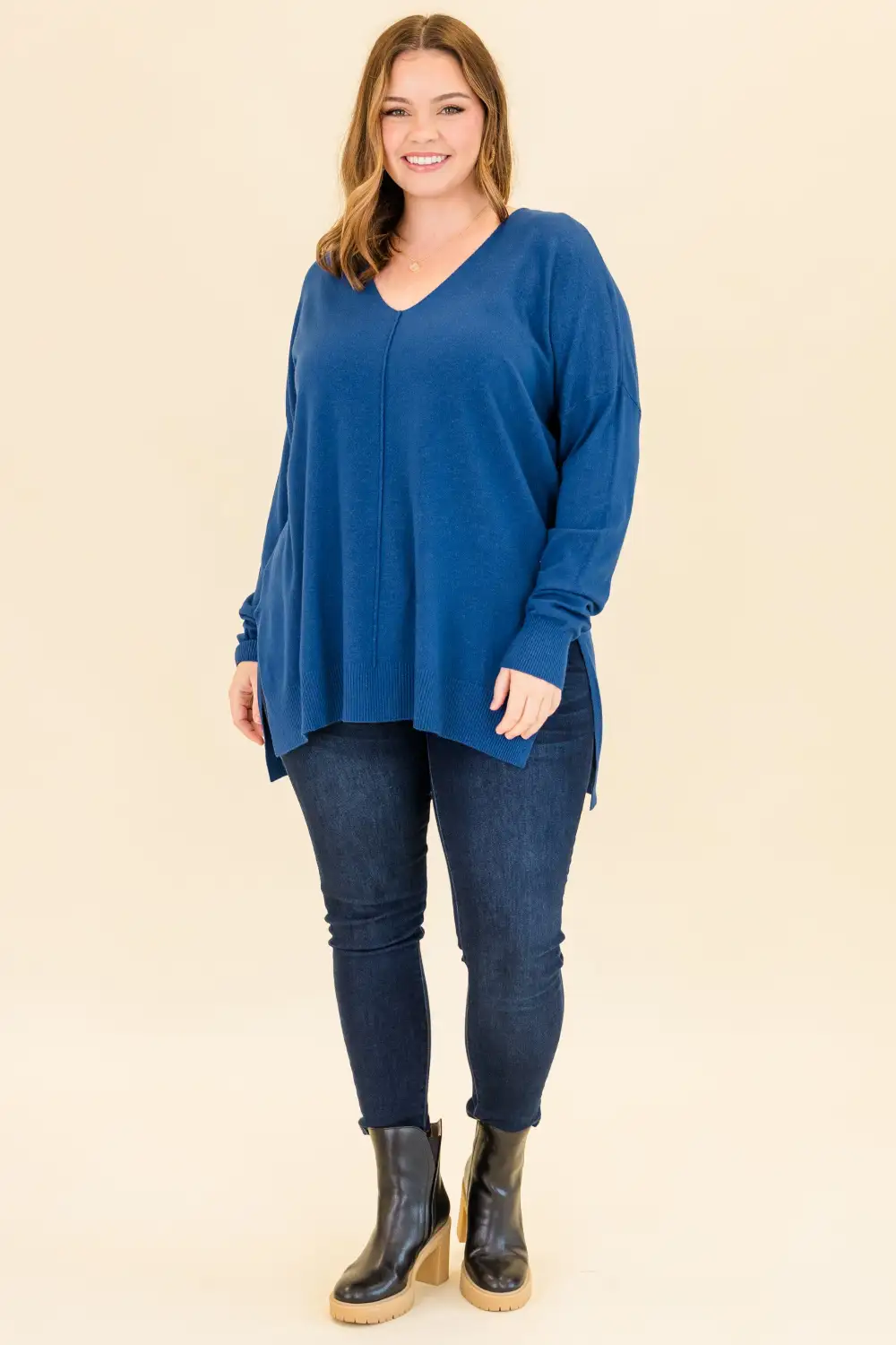 Perfect For Outside Sweater, Heather Light Navy