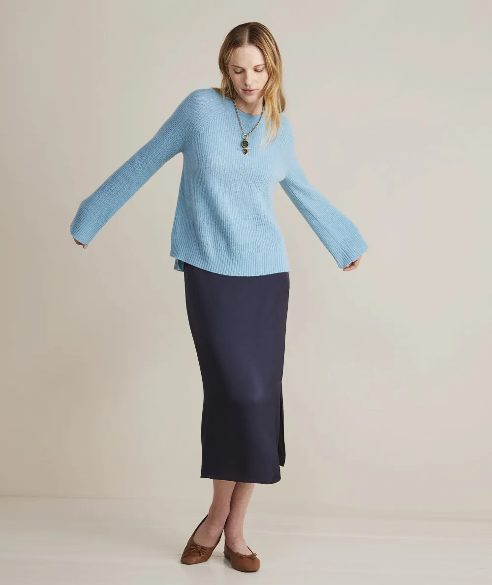 Seaspun Cashmere Ribbed Crewneck Sweater