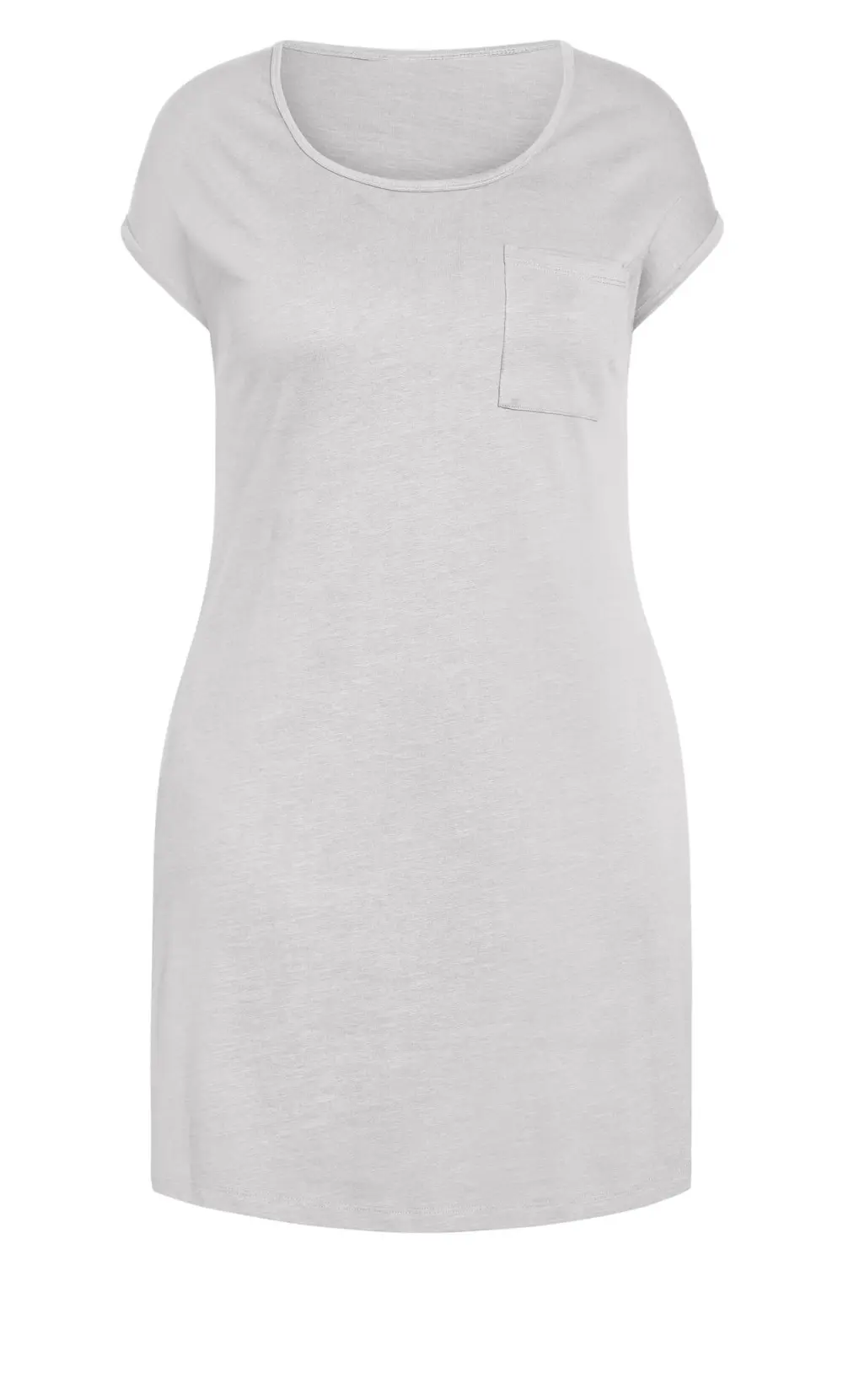 Evans Grey Pocket Detail T-Shirt Dress