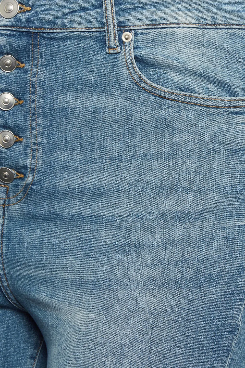 YOURS Curve Mid Blue Stretch Flared Jeans