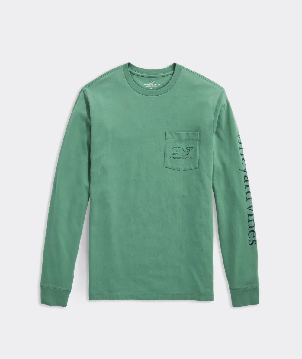 Vintage Whale Long-Sleeve Pocket Tee