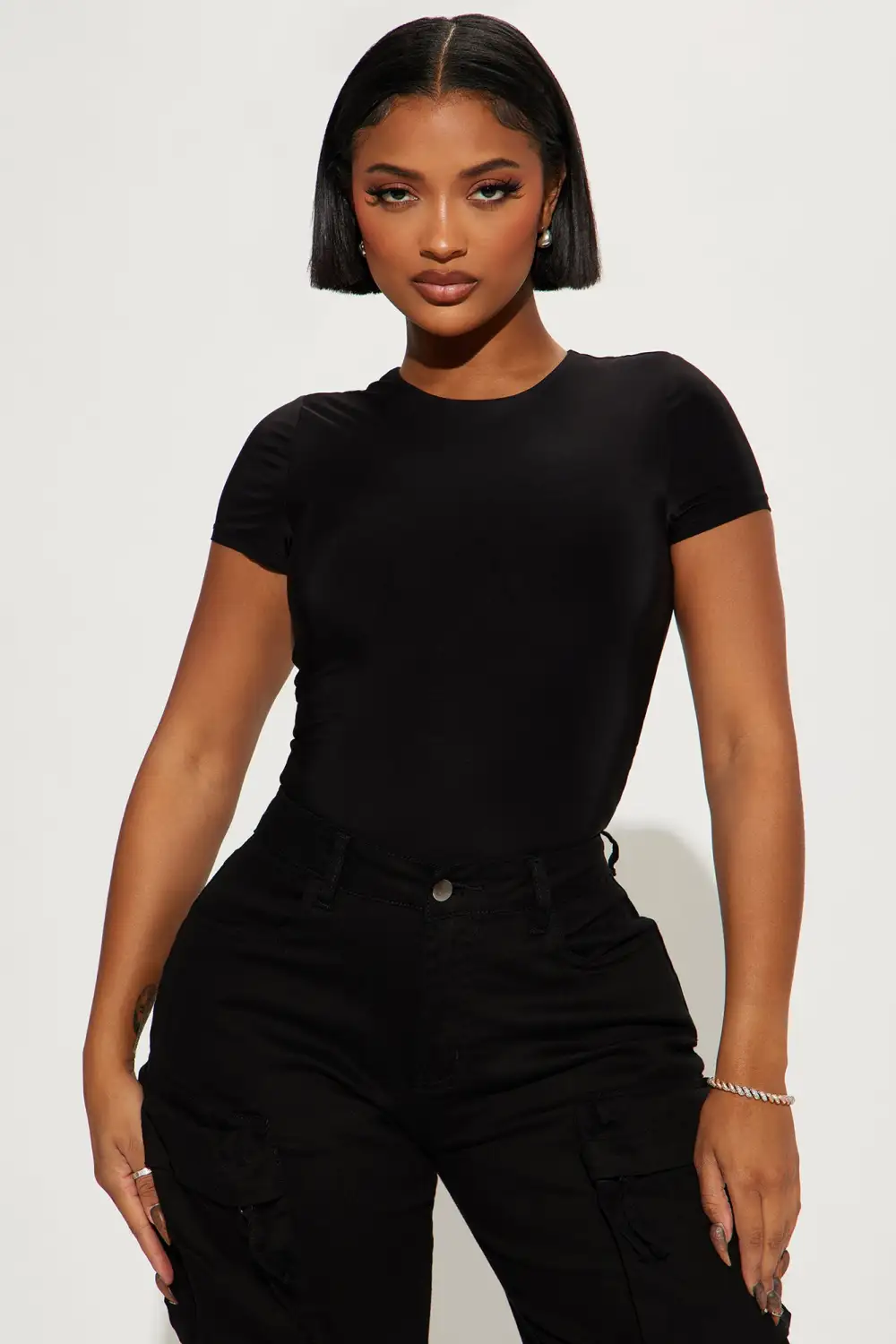 Deepest Secret Double Lined Bodysuit - Black
