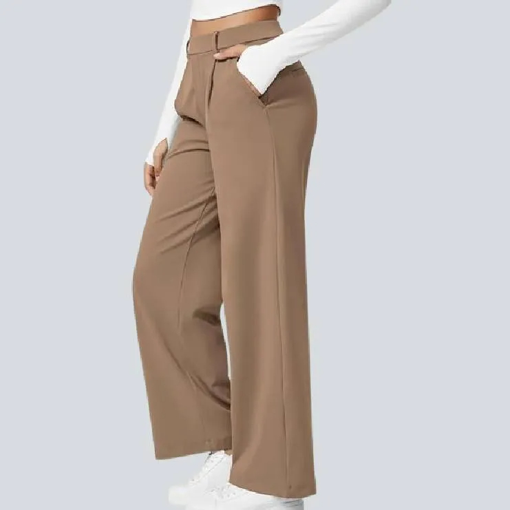 High Waisted Work Pants for Women Business Casual Outfits Office Dress Pants Trousers with Pockets