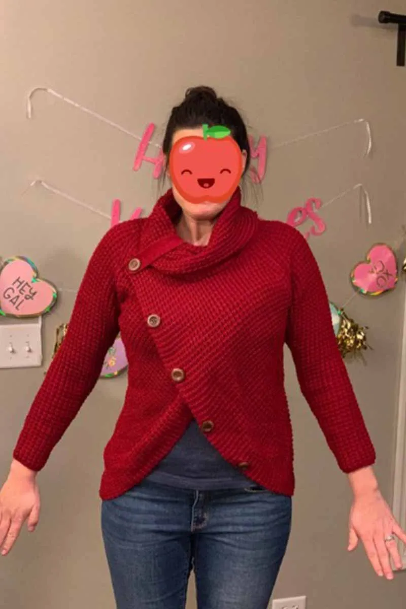 Irregular Winter Shawl Sweater
