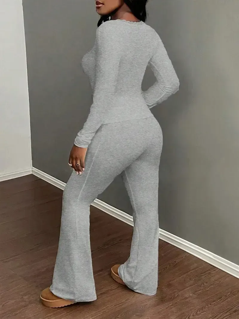 Sexy Pants Set Solid Color