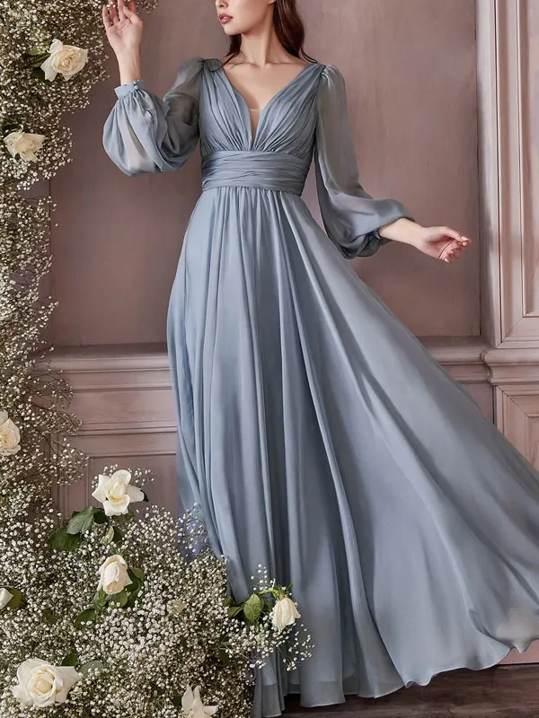 Airy chiffon party dress for women