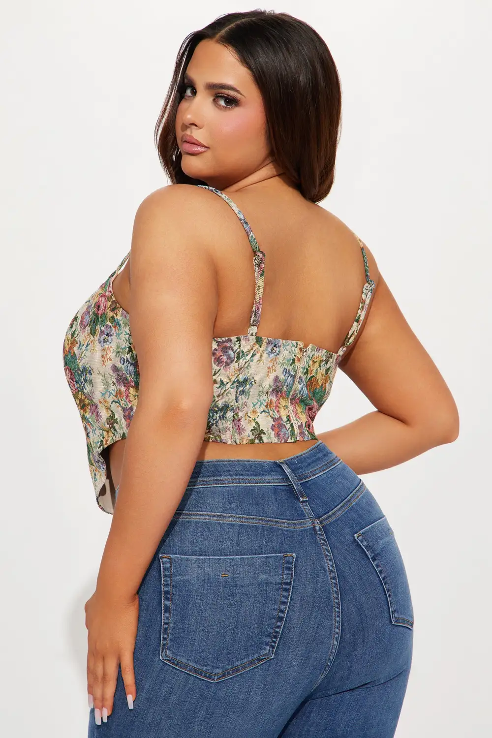 Merida Jacquard Corset Top - Multi Color