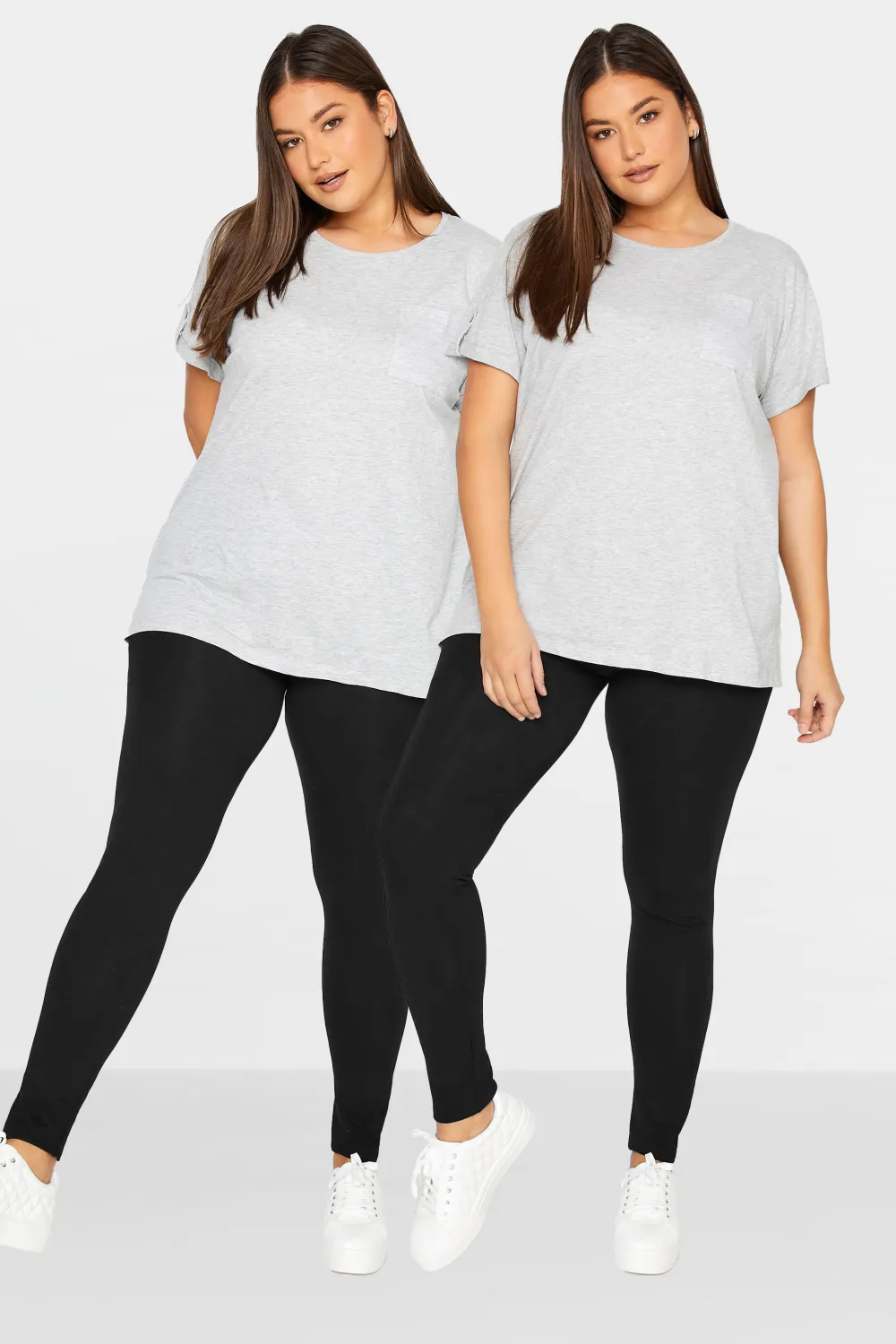 LTS MADE FOR GOOD Tall 2 PACK Black Stretch Cotton Leggings