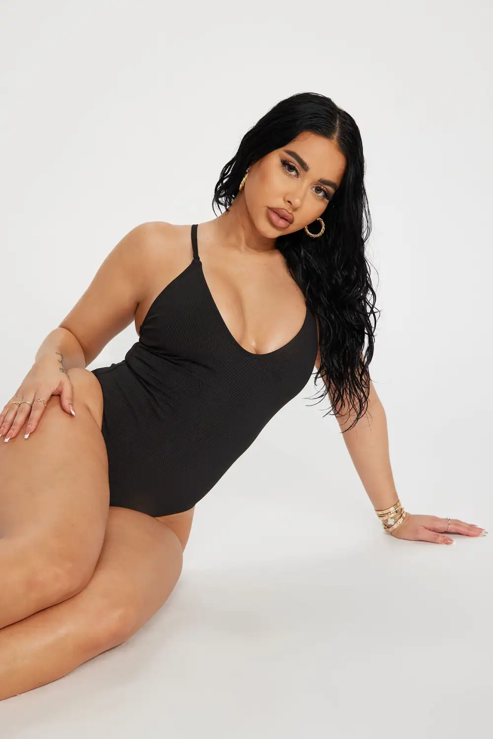 Davina 1 Piece Swimsuit  - Black