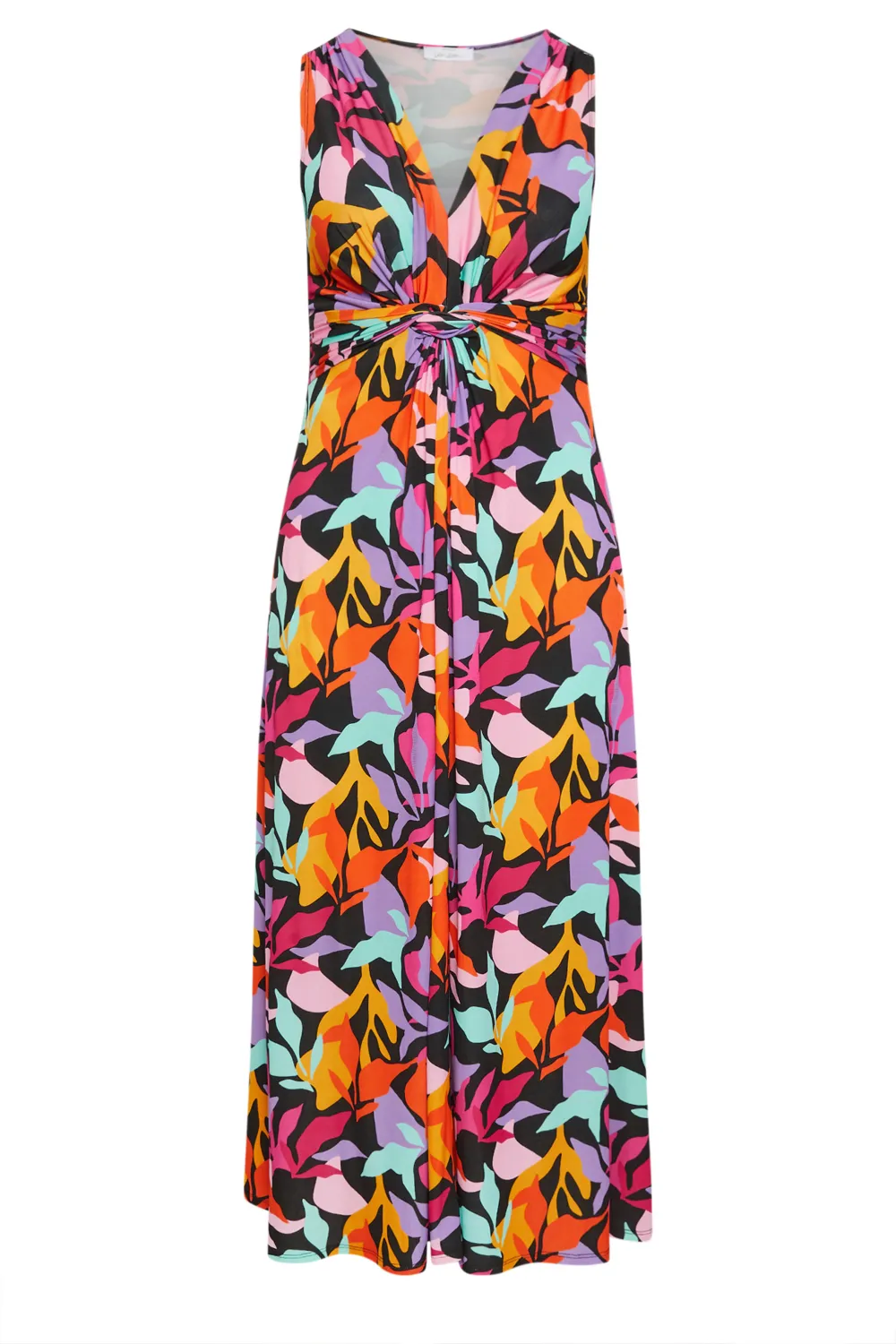 YOURS LONDON Curve Black Abstract Print Maxi Dress