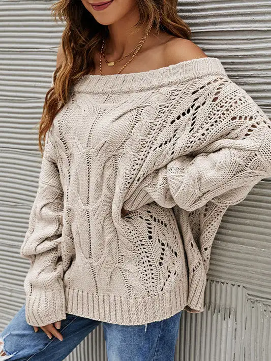 women's large size loose knitted sweater