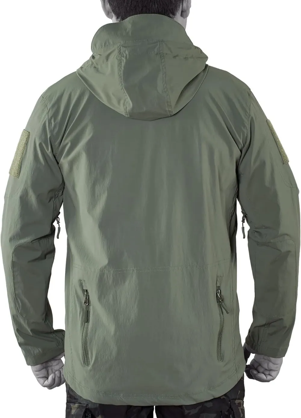 Mens Tactical Soft Shell Full Zip Jacket Lightweight Black Army Combat Coat Special Ops Airsoft Gear