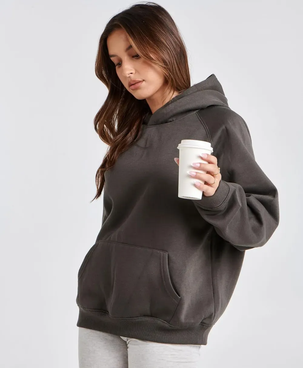 Womens Camo Hoodies Maple Leaf Print Oversized Hooded Sweatshirt Fleece Pullover Sweatshirts Long Sleeve with Pocket