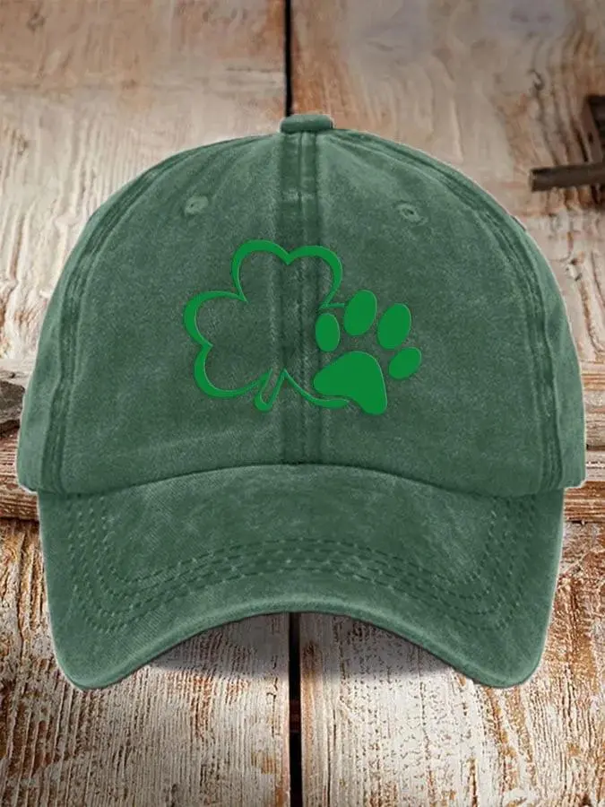 Unisex Clover Paws Print Baseball Cap