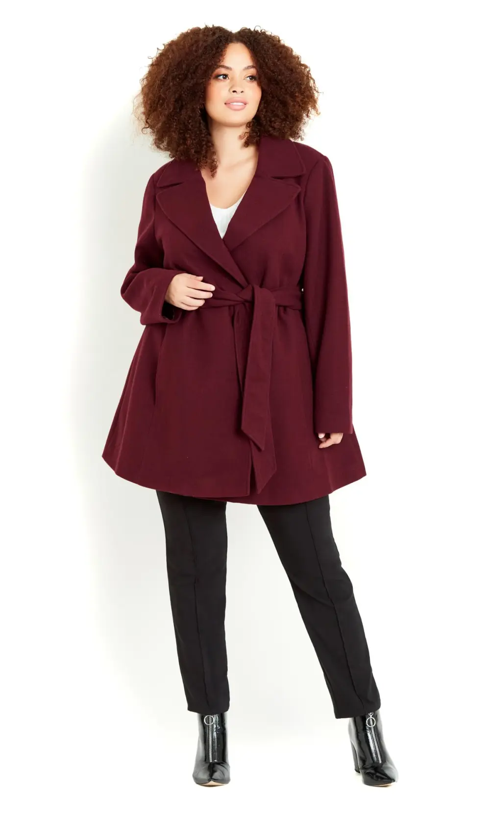 Evans Burgundy Red Tie Waist Coat