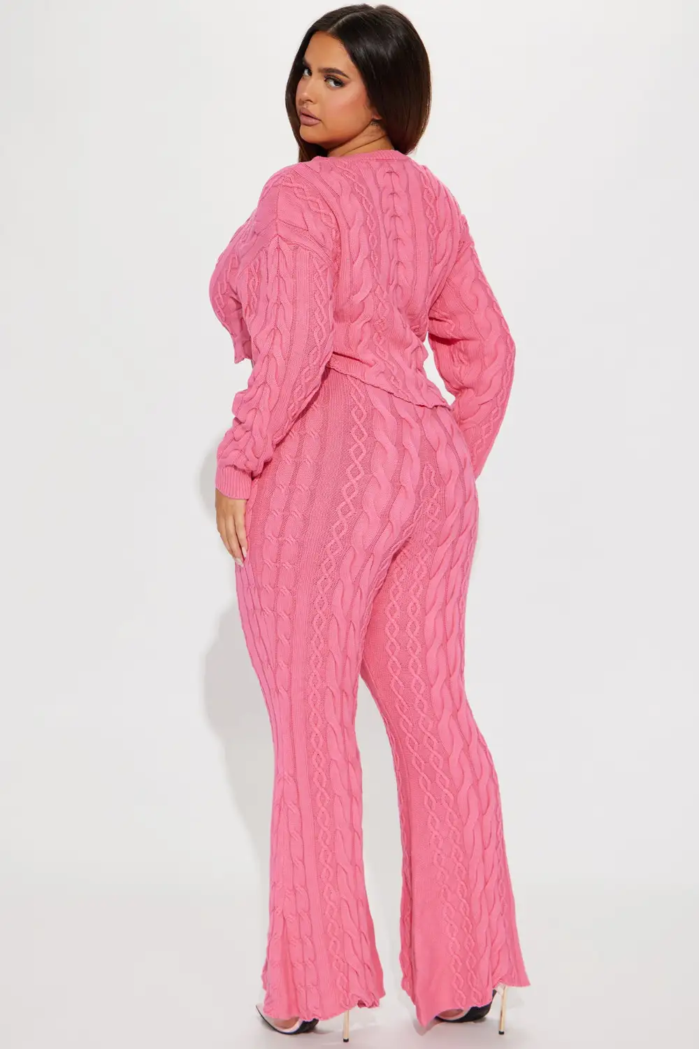 In My Fun Era Washed Sweater Set - Pink