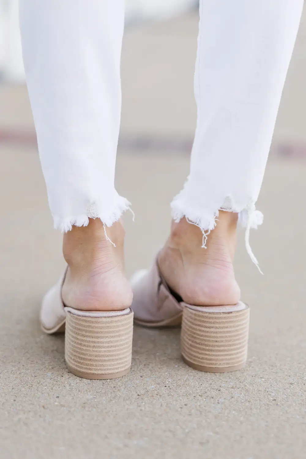 Tell Me Everything Taupe Brown Heeled Mule